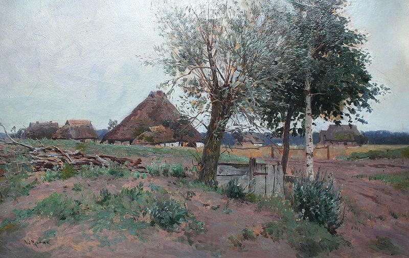 Walter Moras Markisches Dorf France oil painting art
